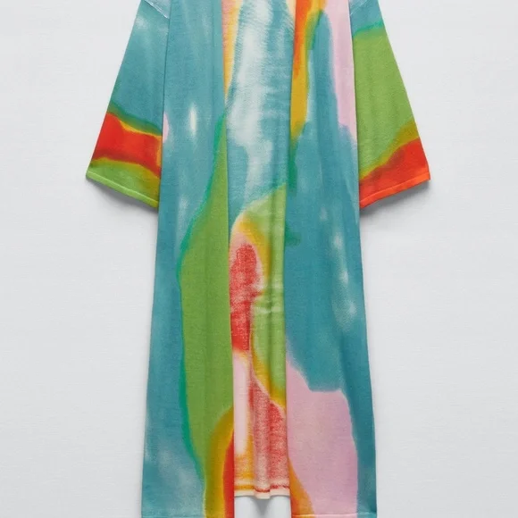 Zara limited edition fun printed kimono - Picture 5 of 7